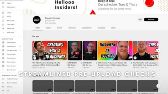 Streamlined Pre-Upload Checks